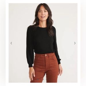Marine Layer Lexi Rib Puff Sleeve Top size XL NWT